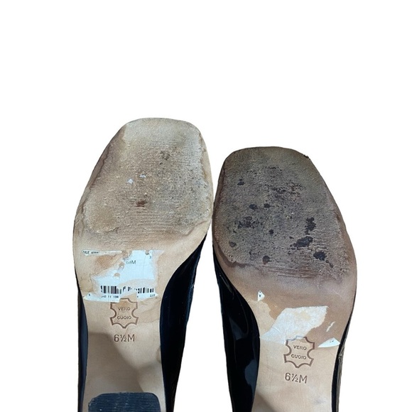 Michael Michael Kors Black Patent Leather Peep Toe Heels - Picture 6 of 7